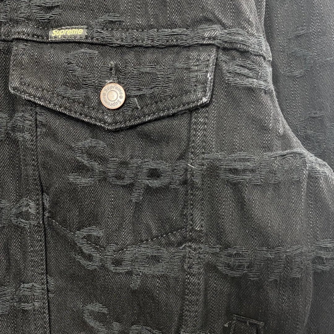 WeatherProof S*upreme Denim Trucker Jacket Top Quality AM 20230701- 12027