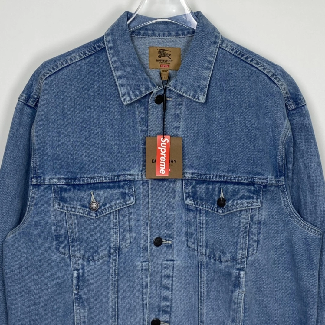 Efficient S*upreme Denim Trucker Jacket Top Quality AM 20230701- 12034