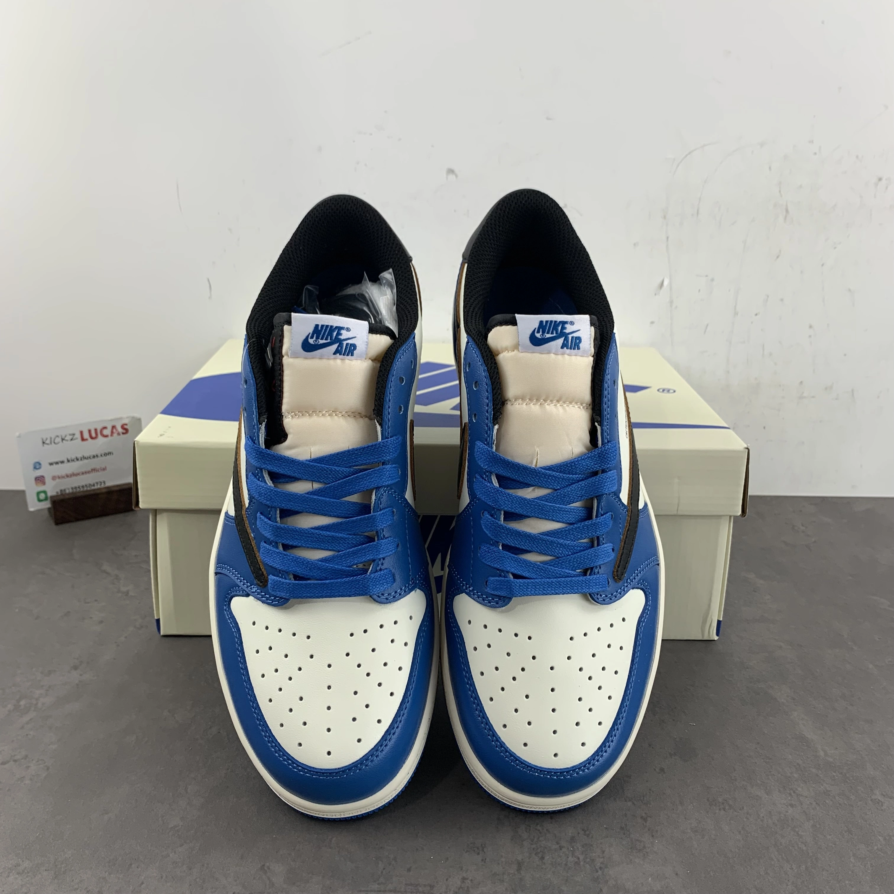 Breathable Travis Scott x Air Jordan 1 Blue DM7866- 1429