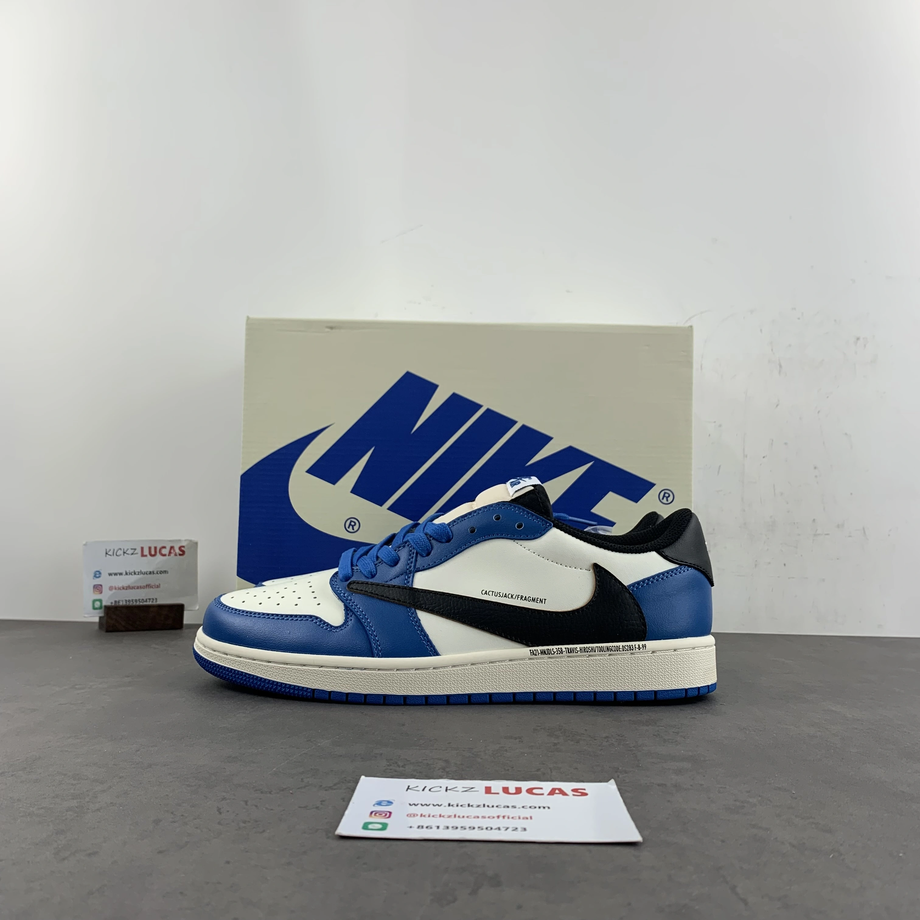 Breathable Travis Scott x Air Jordan 1 Blue DM7866- 1429