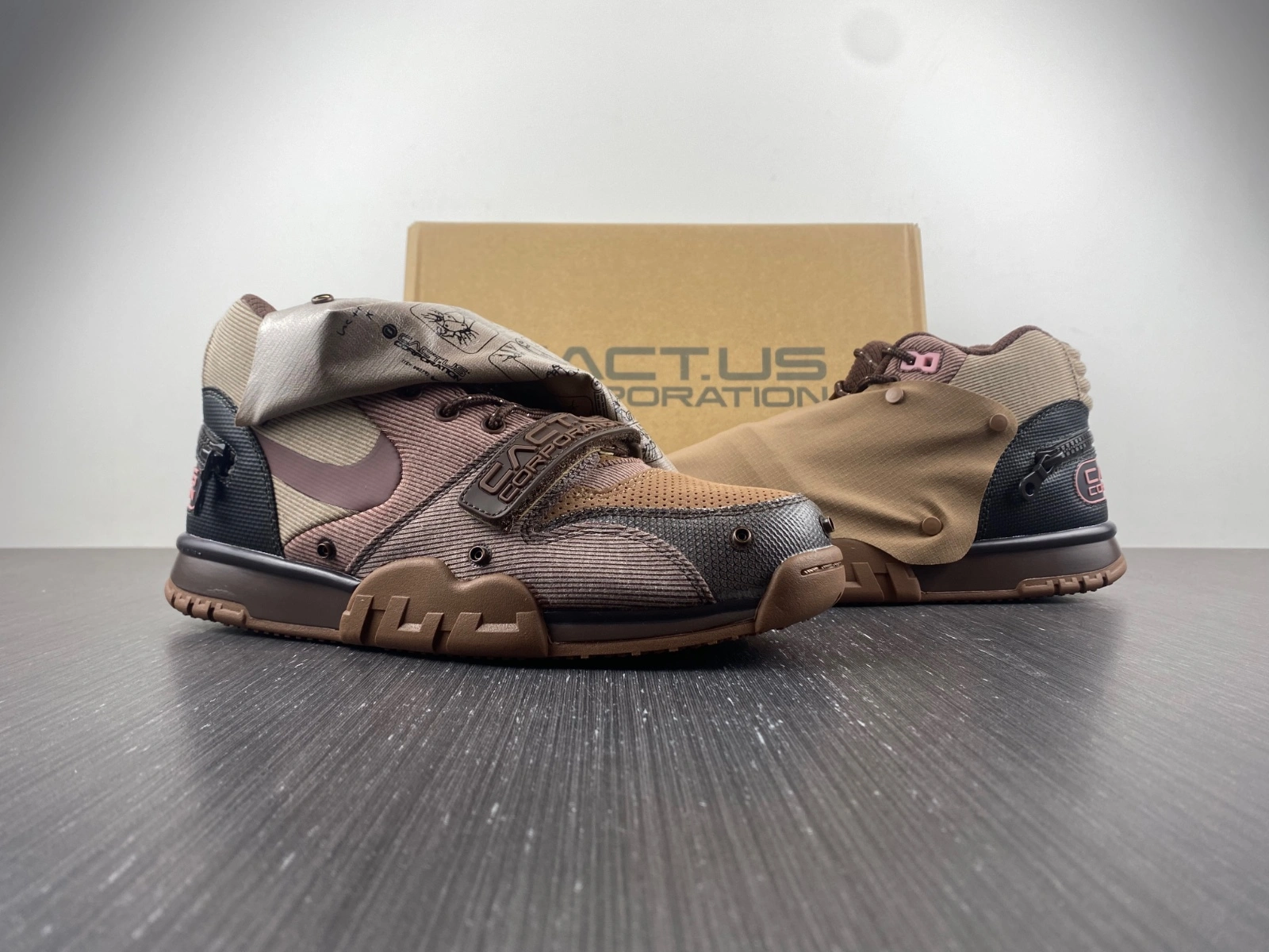 Comfortable Travis Scott x Nike Air Trainer 1 Wheat DR7515- 752