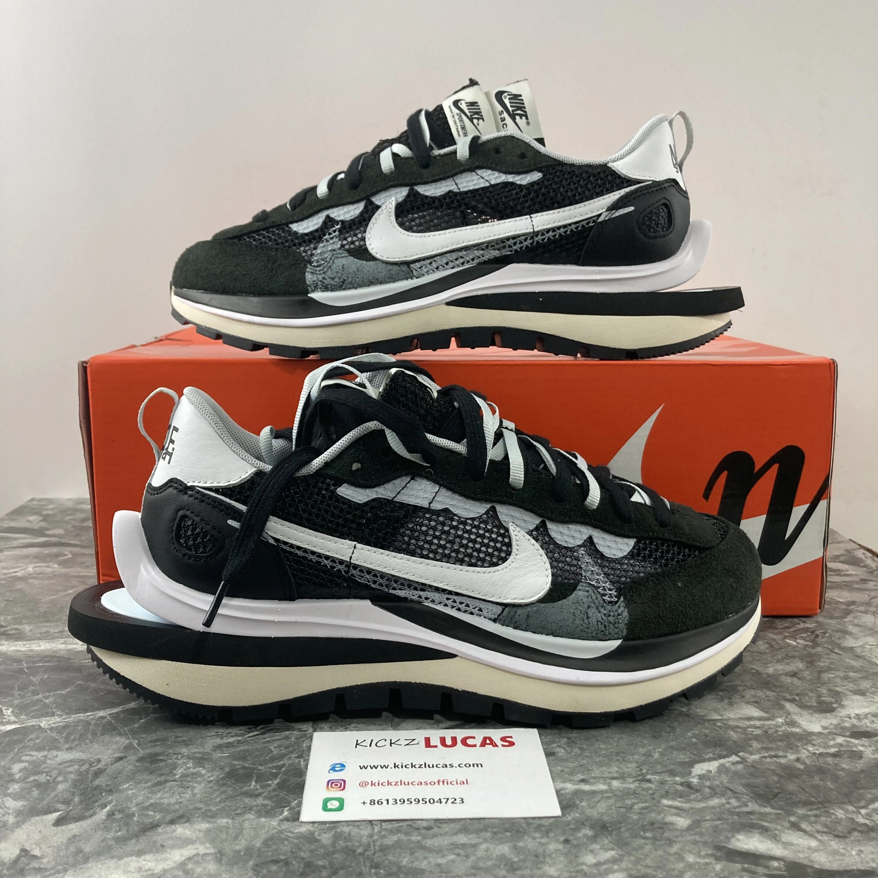 Lightweight Vaporwaffle sacai Black White CV1363- 1209