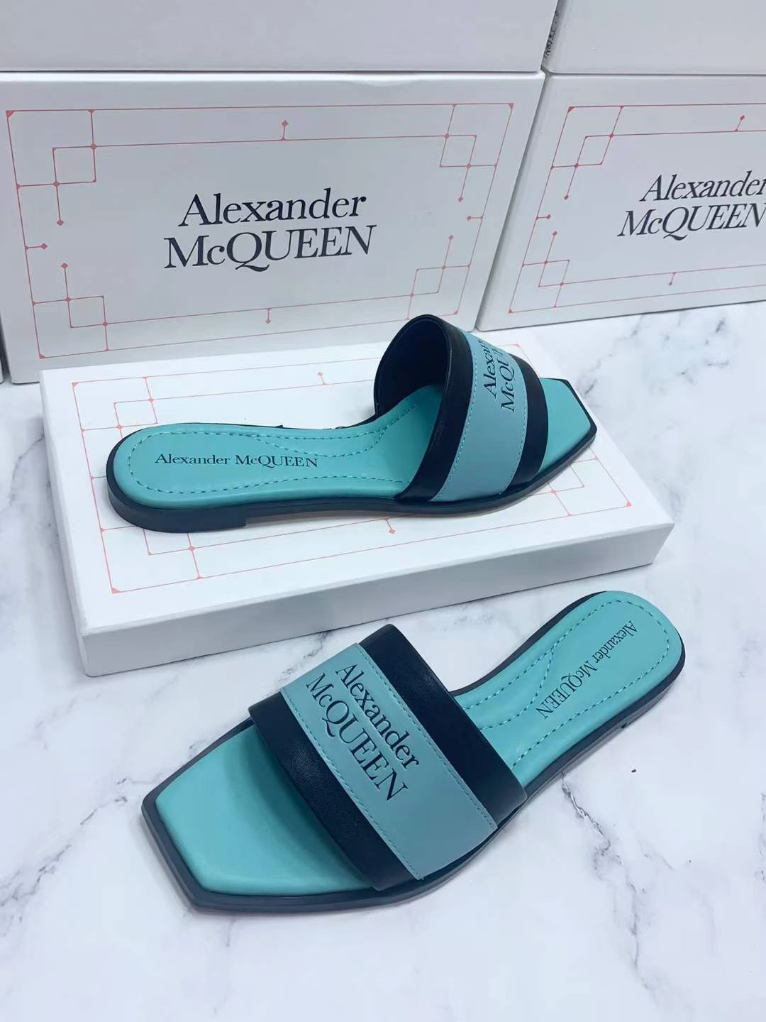 Women A*lexander M*cqueen Top Sandals WaterResistant 3178