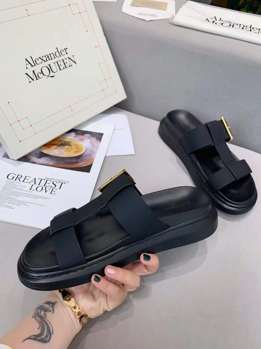 Women A*lexander M*cqueen Top Sandals Durable 3180
