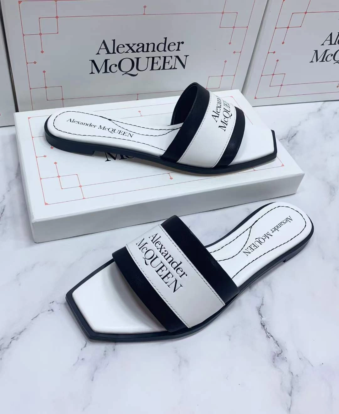 Women A*lexander M*cqueen Top Sandals WaterResistant 3178