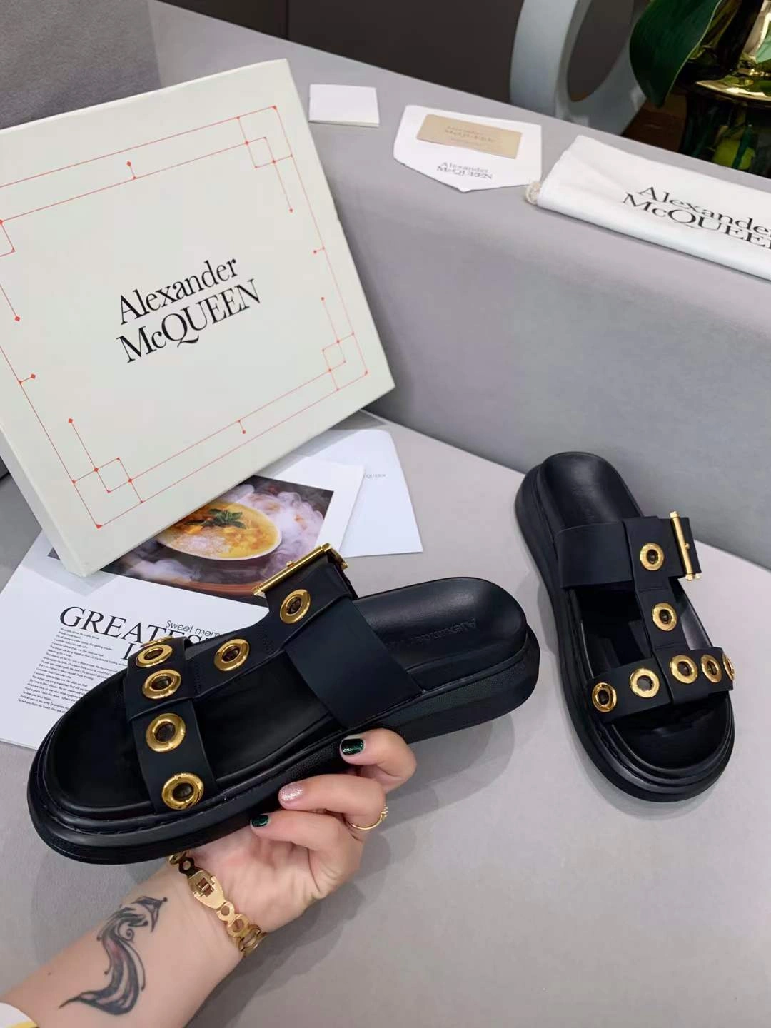 Stretchable Women A*lexander M*cqueen Top Sandals 3181