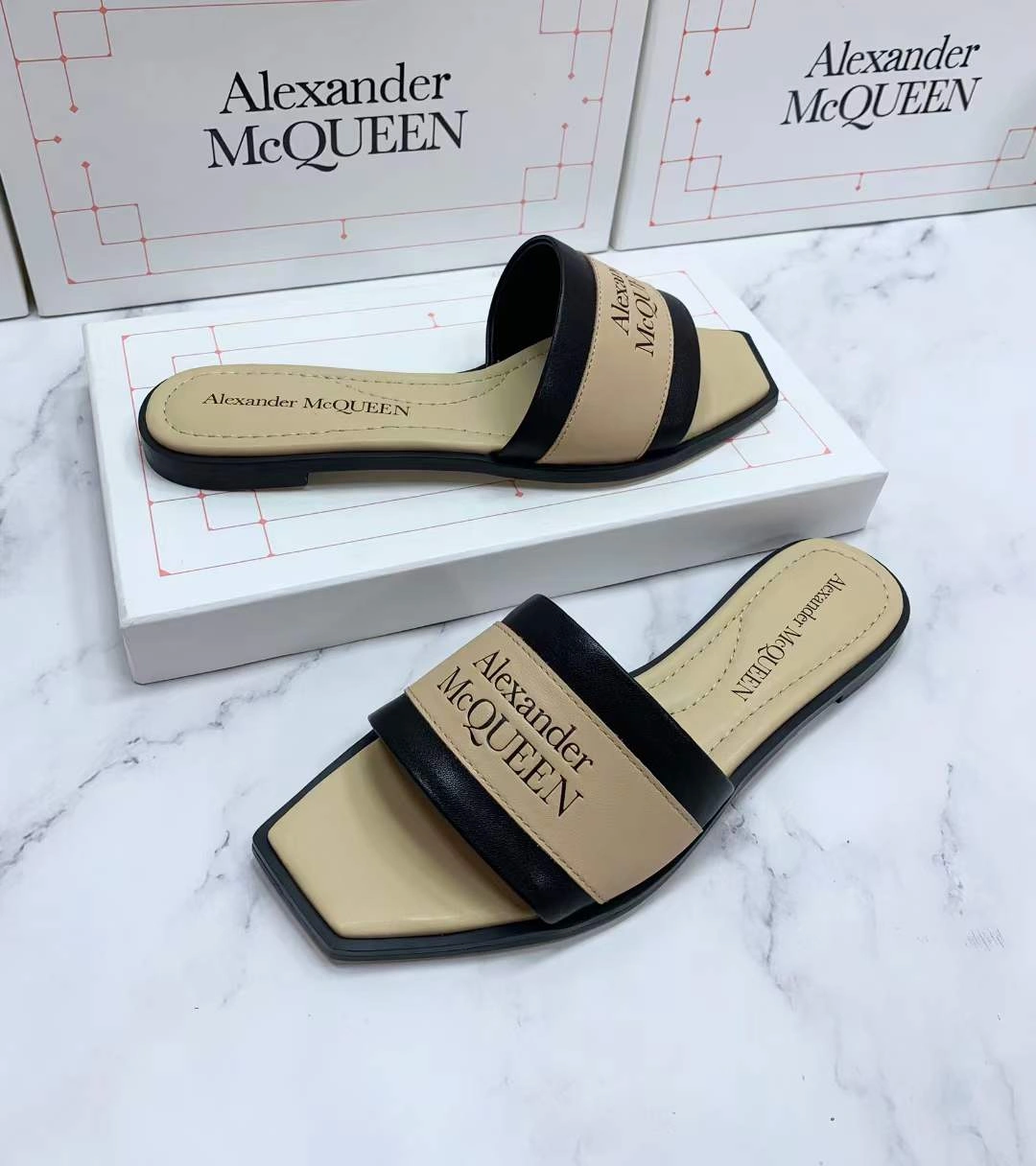 Women A*lexander M*cqueen Top Sandals WaterResistant 3178