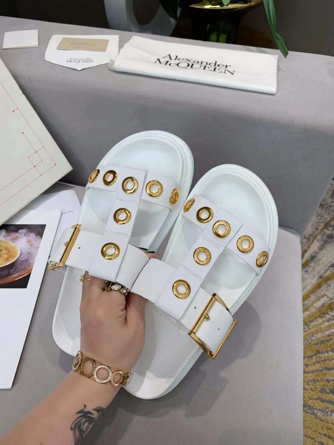 Stretchable Women A*lexander M*cqueen Top Sandals 3181