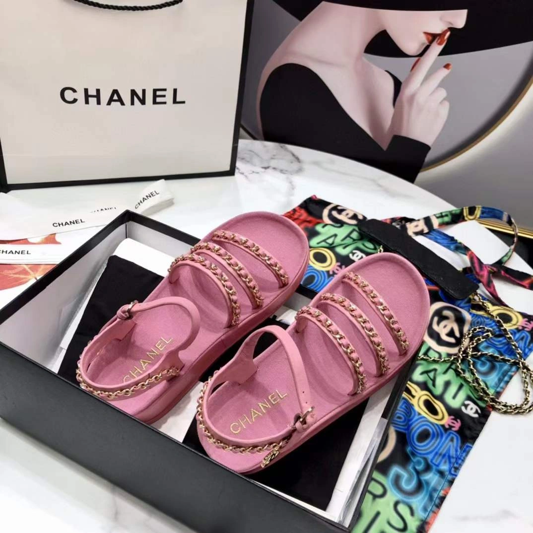 Women C*hanel Top Sandals TravelReady 6738