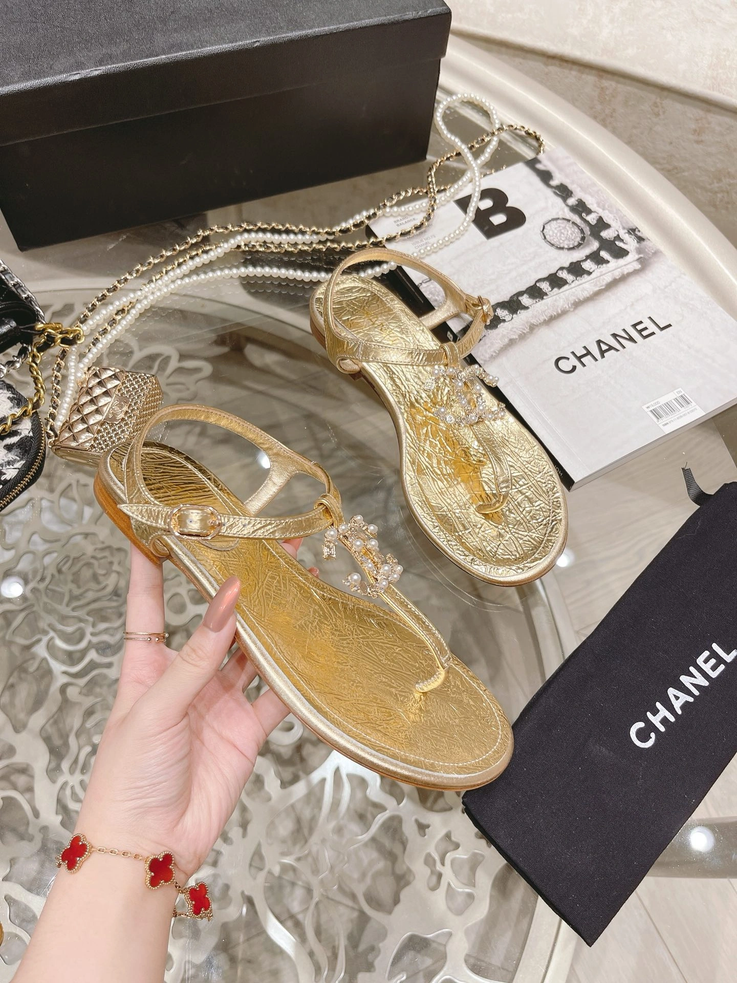SportInspired Women C*hanel Top Sandals 6722
