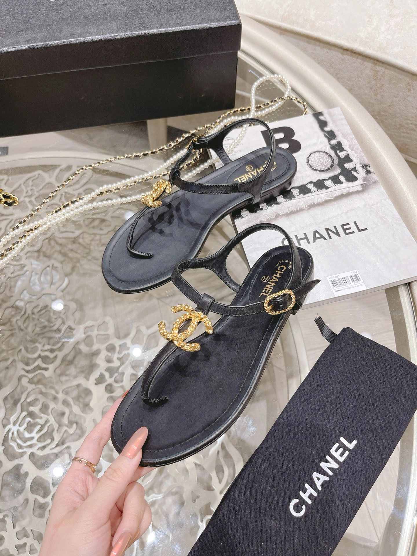 Lightweight Women C*hanel Top Sandals 6719