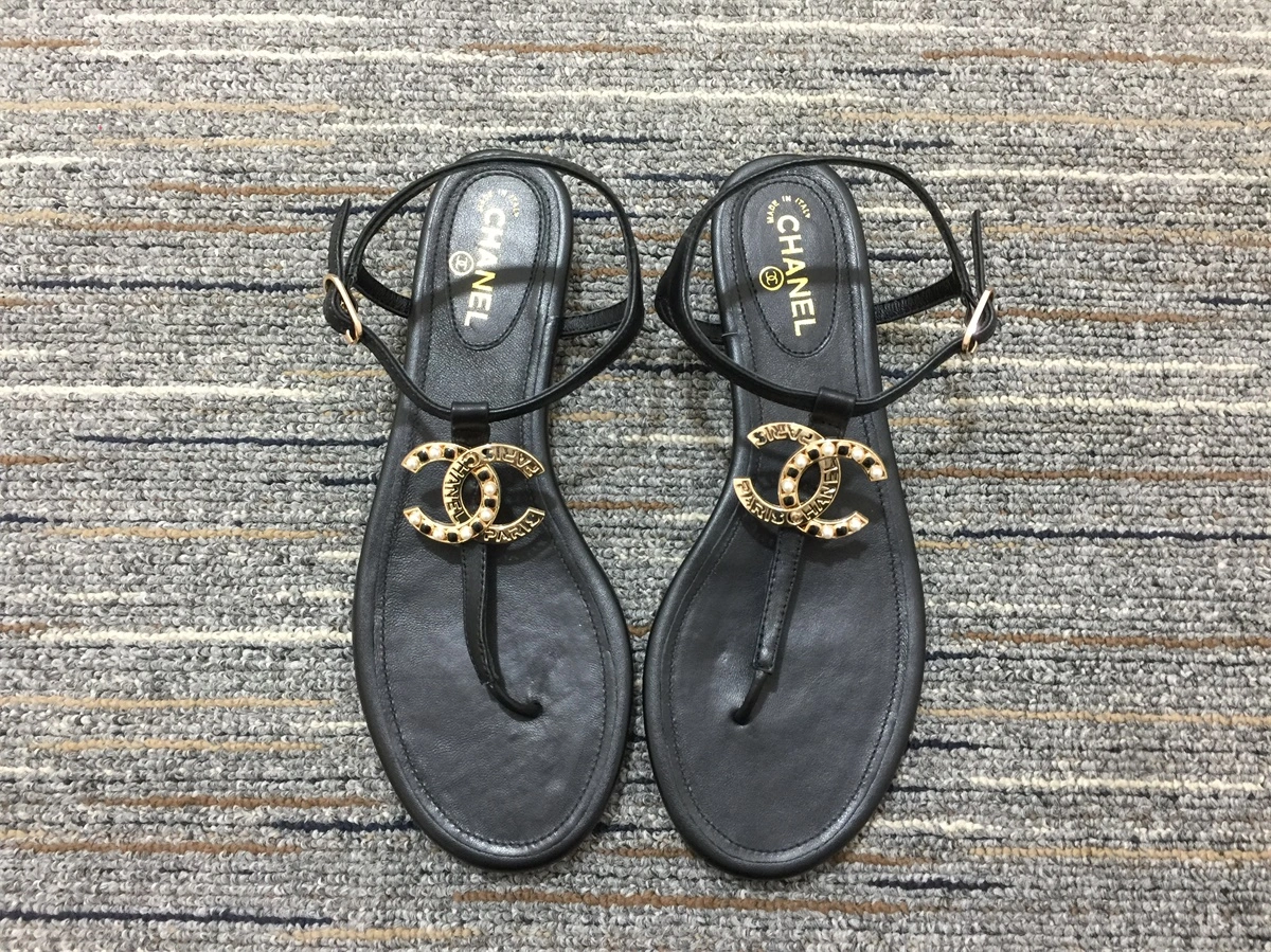 Women C*hanel Top Sandals SmoothTexture 6744