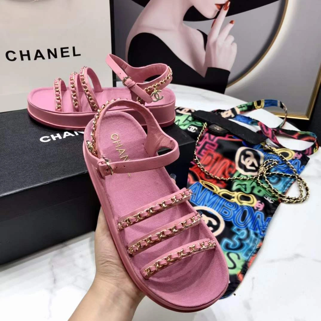 Women C*hanel Top Sandals TravelReady 6738