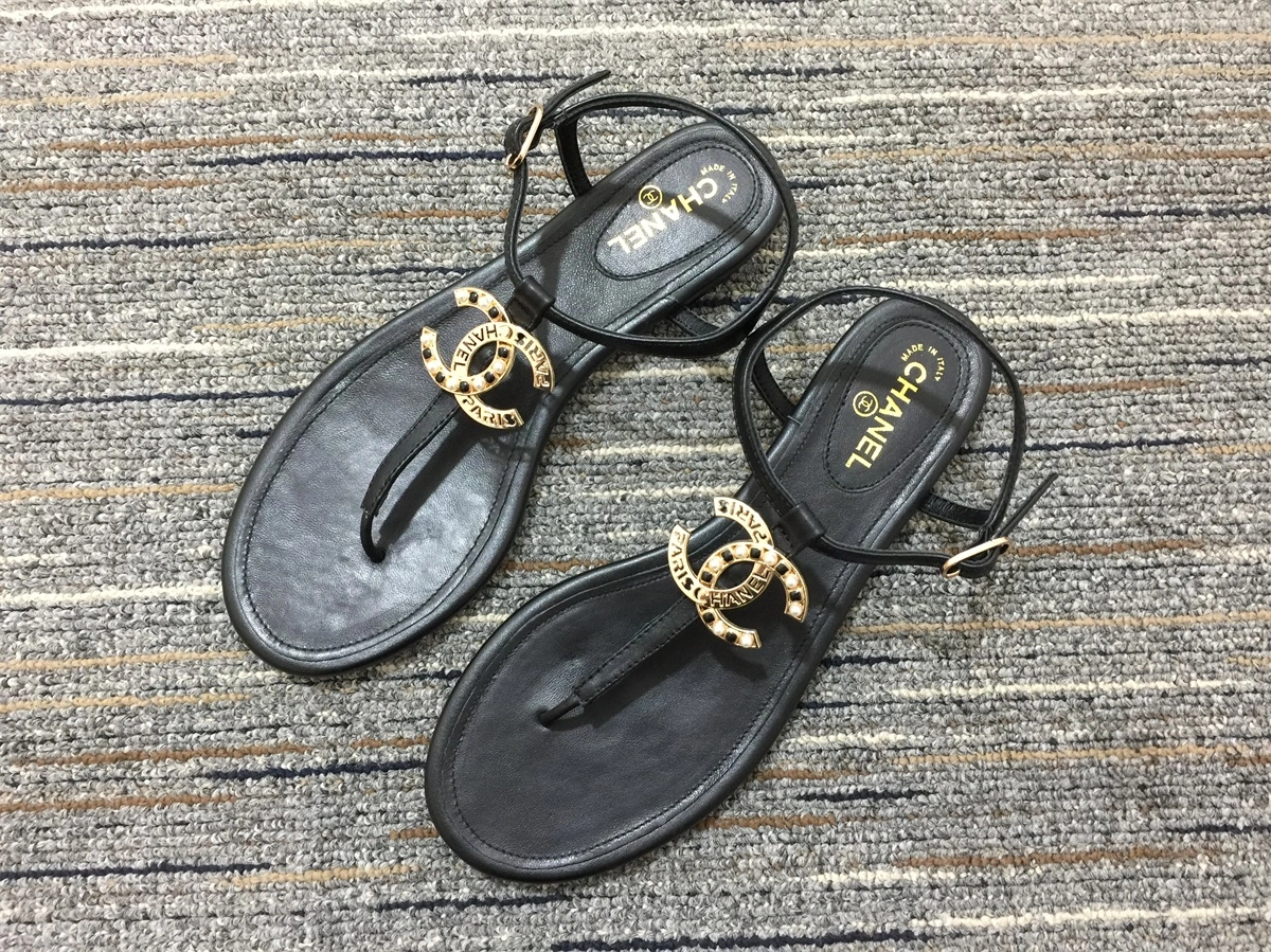 Women C*hanel Top Sandals SmoothTexture 6744