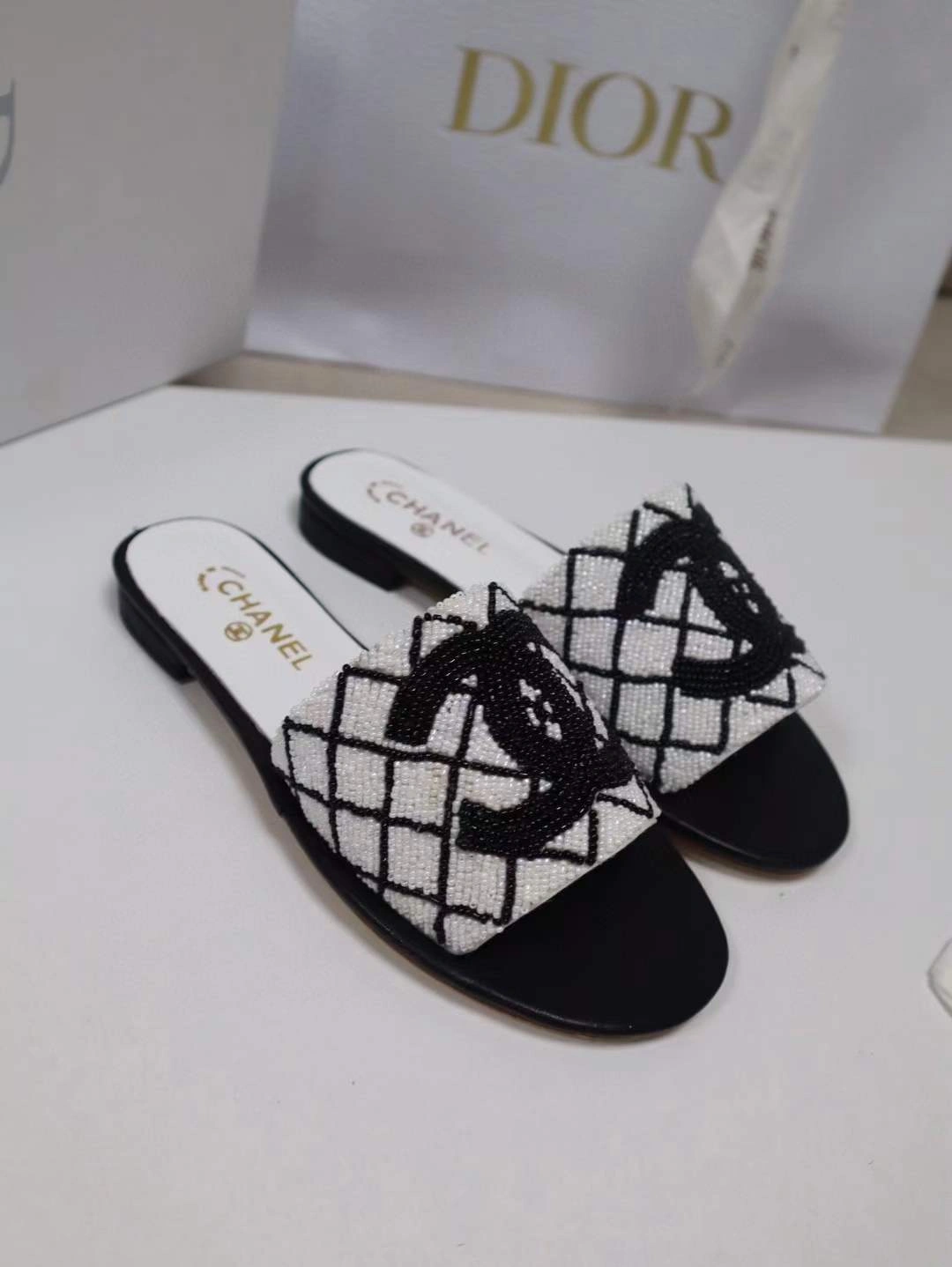 Trendsetting Women C*hanel Top Sandals 6728