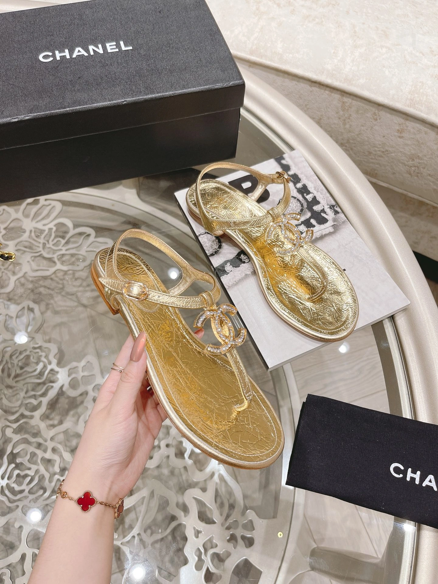 Lightweight Women C*hanel Top Sandals 6719