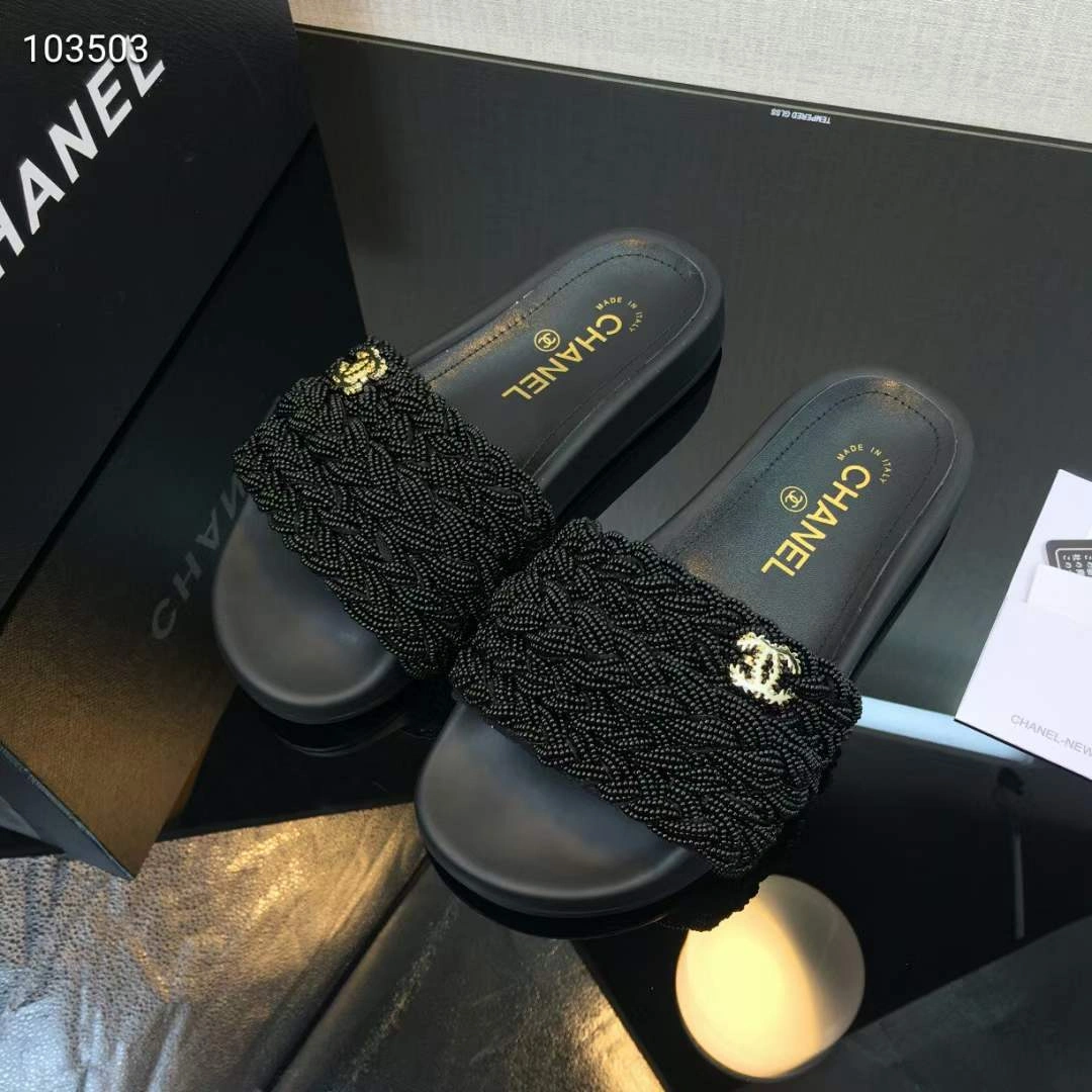 SmoothTexture Women C*hanel Top Slippers 6749