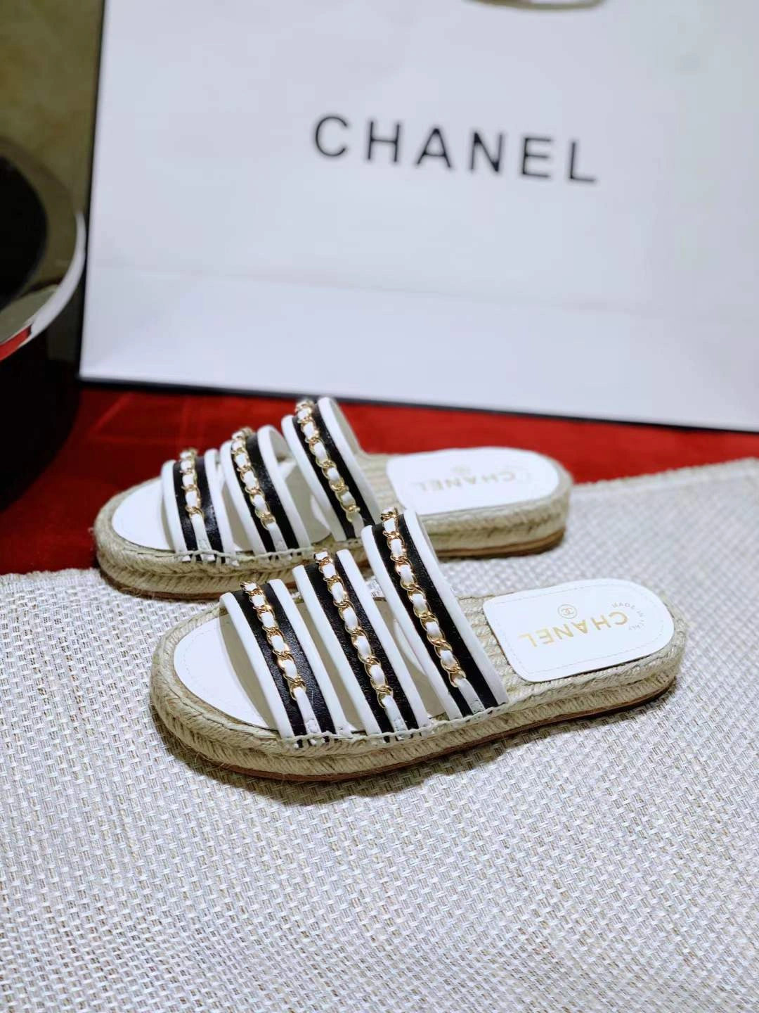 Breathable Women C*hanel Top Slippers 6711
