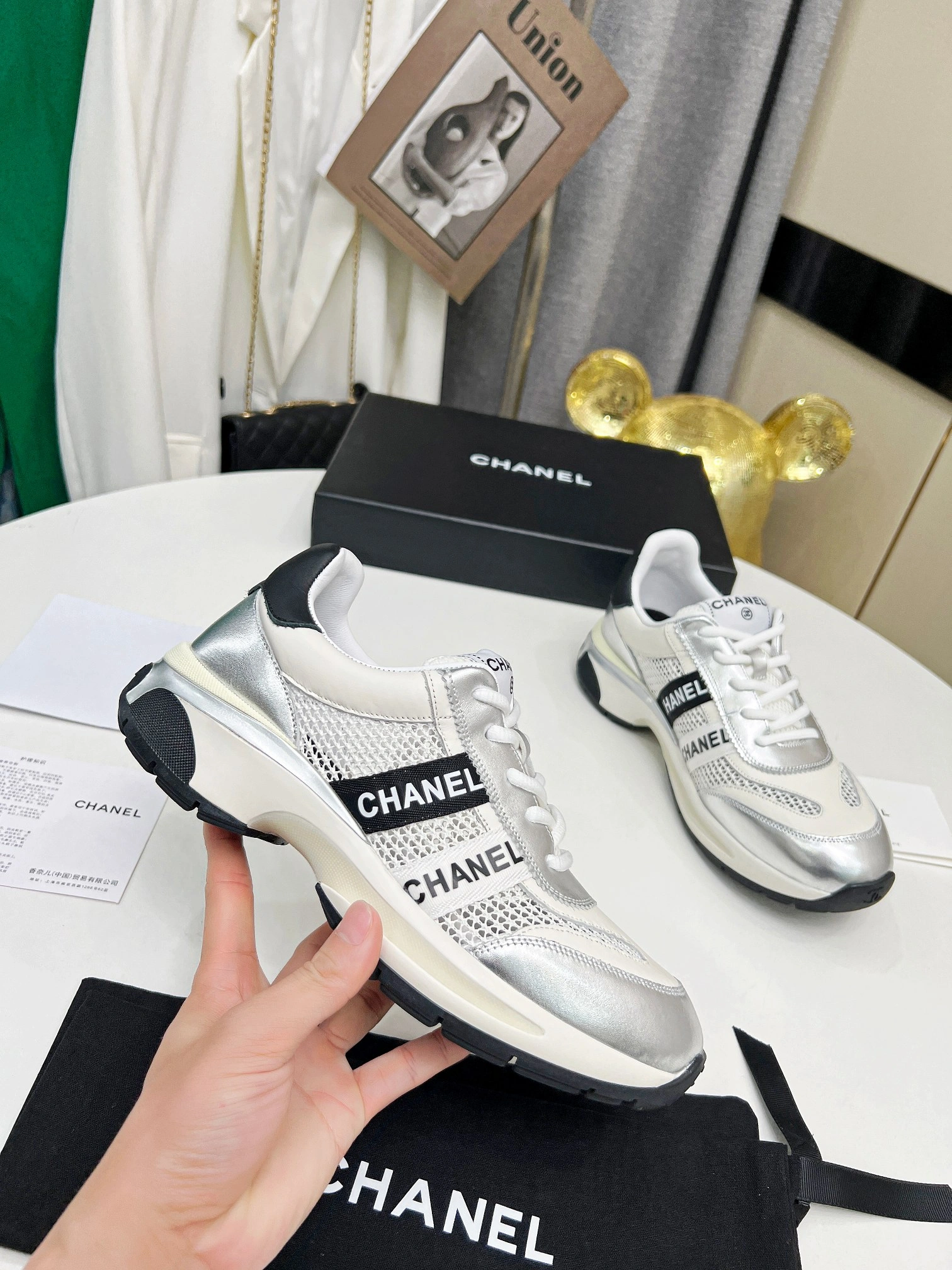 Women C*hanel Top Sneaker Low CP 20230607- Stretchable 6690