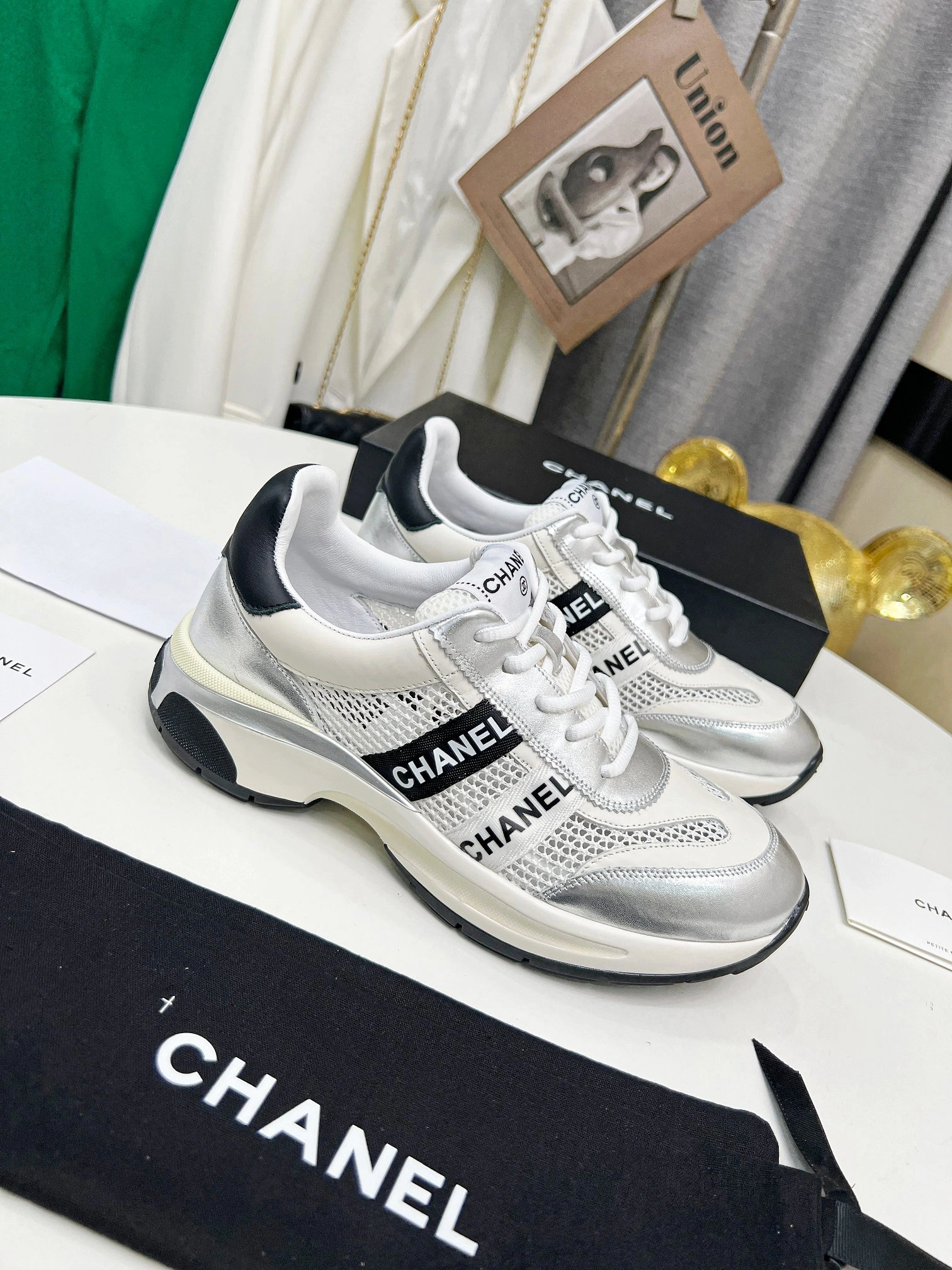 Women C*hanel Top Sneaker Low CP 20230607- Stretchable 6690