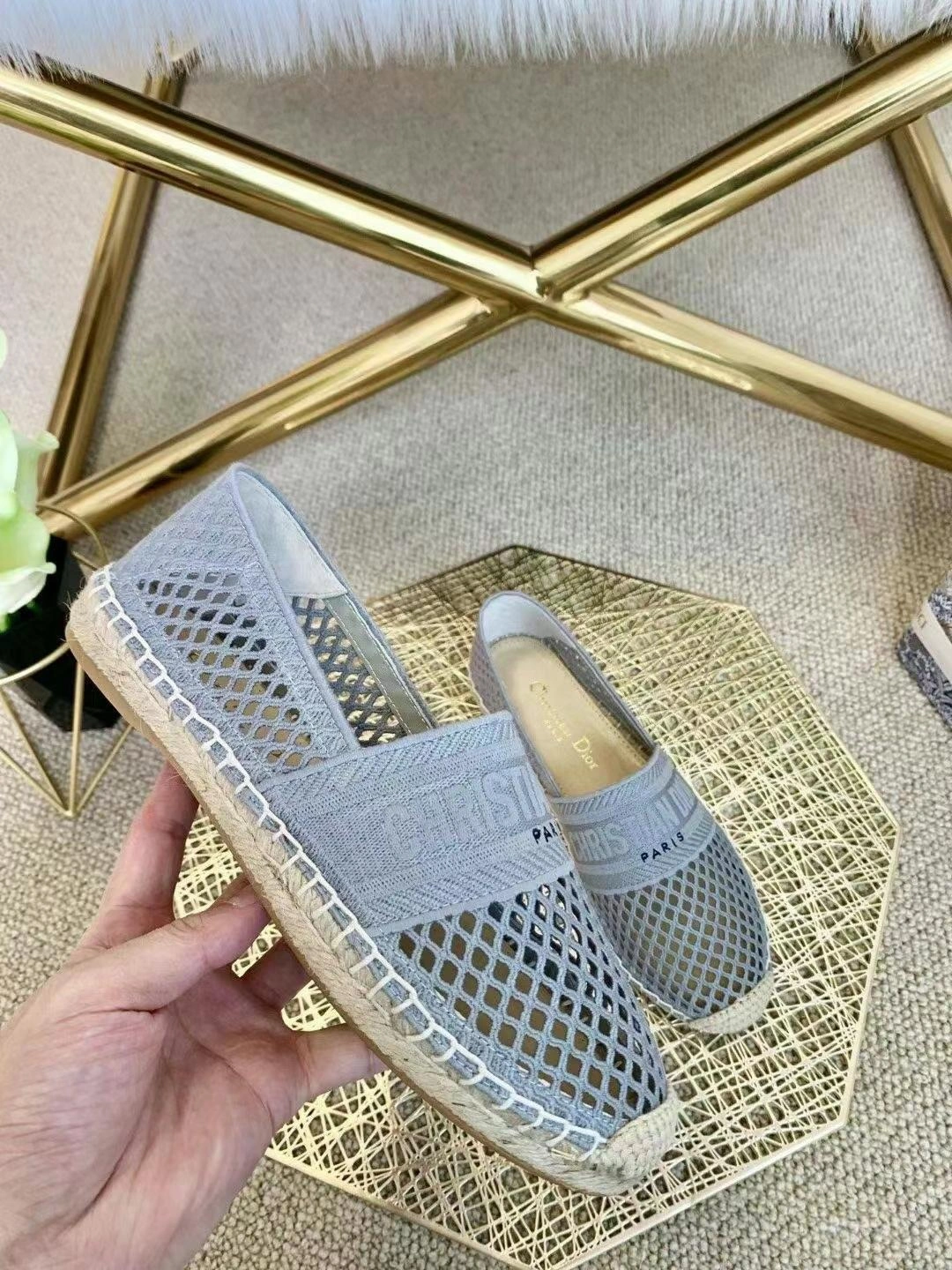 HighQuality Women D*ior Top Espadrille Sandals 5853