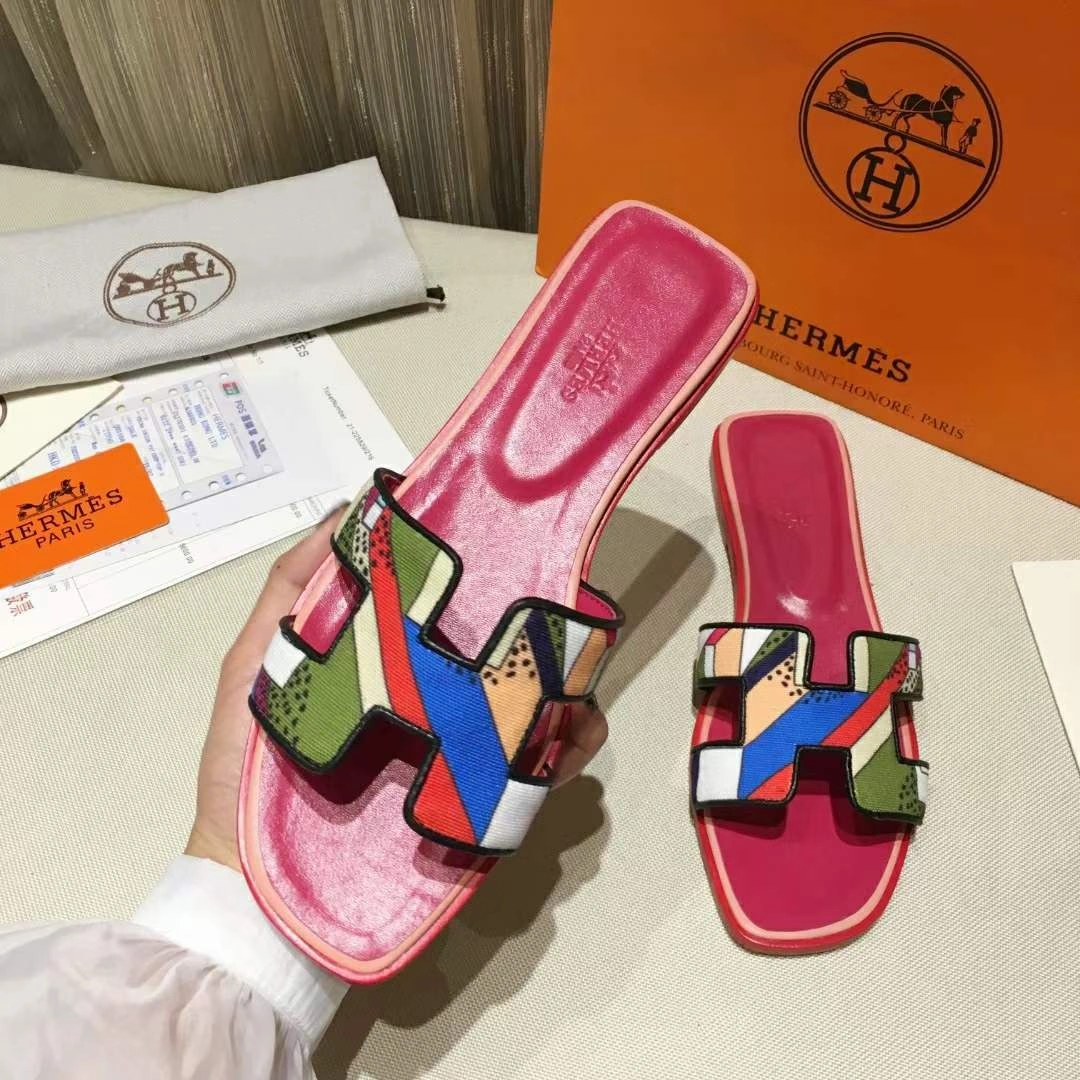 Women H*ermes Top Sandals Flexible 6874