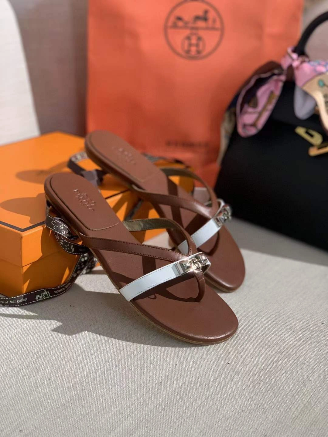 Women H*ermes Top Sandals Effortless 6862