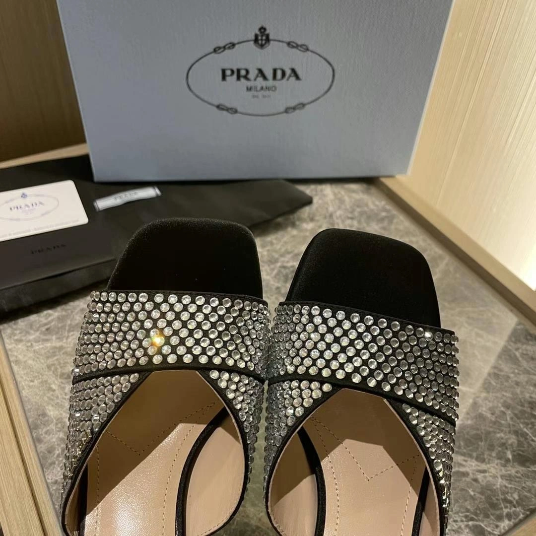 Women P*rada Top Sandals Elegant 6586