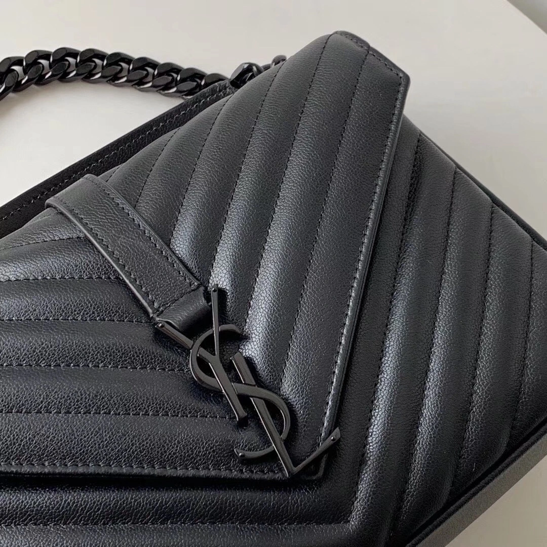 Y*SL Top Bag 24X17X6Cm Durable 9229