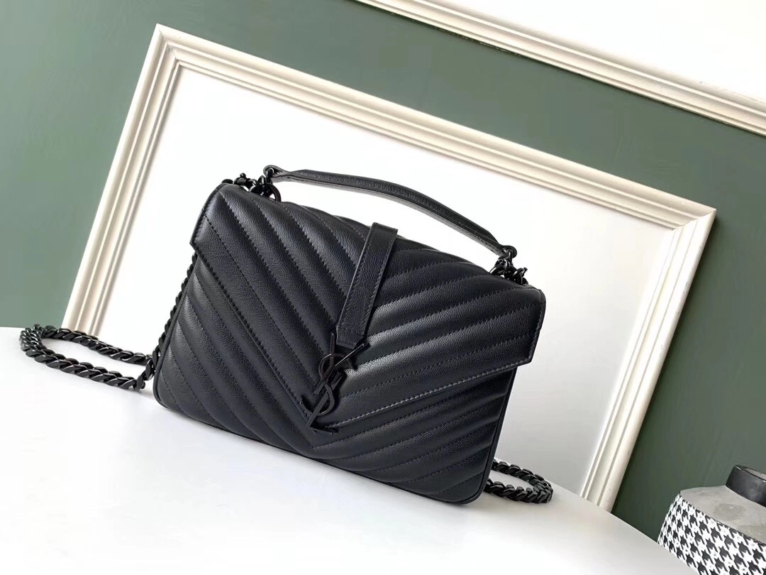 Y*SL Top Bag 24X17X6Cm Durable 9229