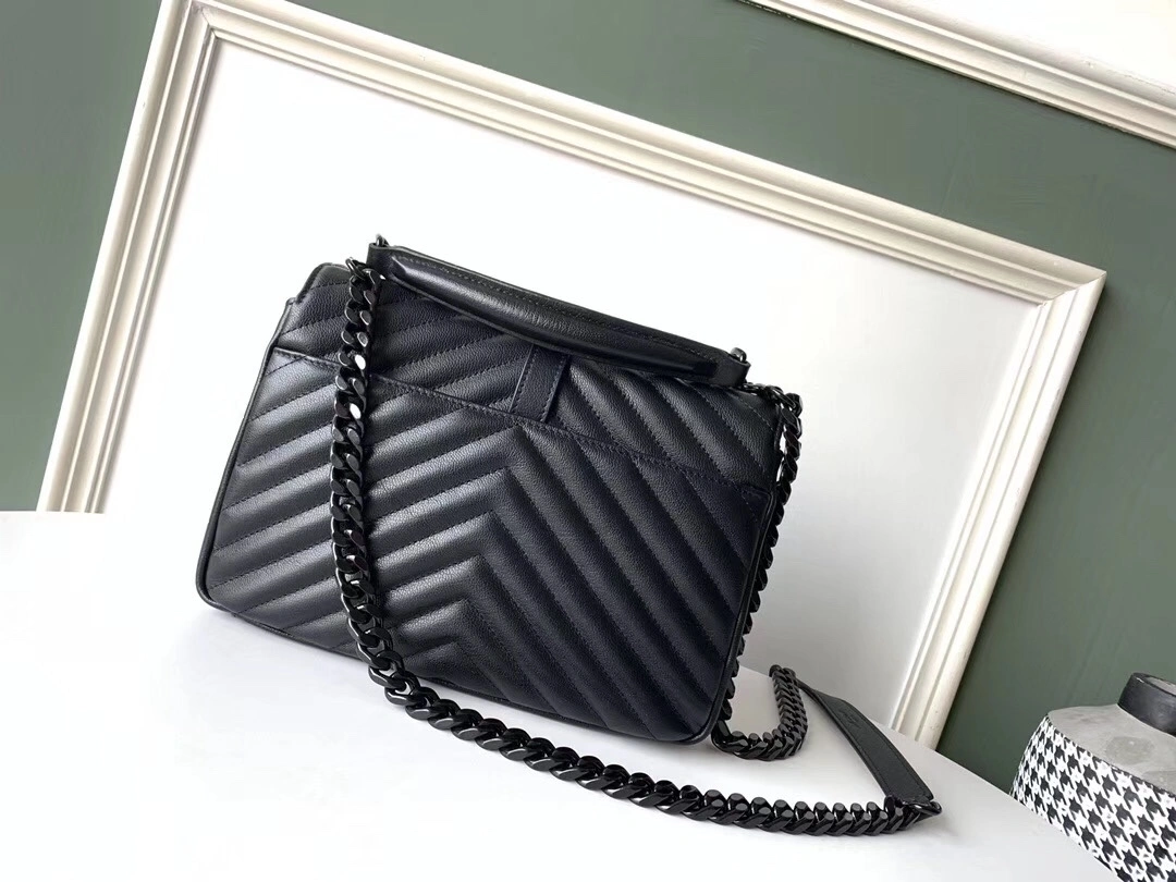 Y*SL Top Bag 24X17X6Cm Durable 9229