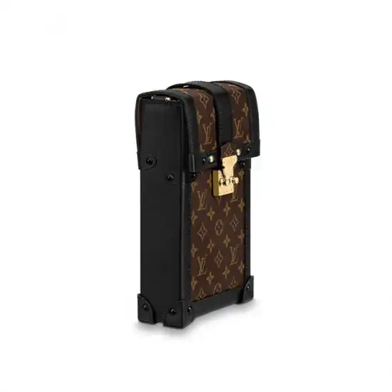 Affordable Louis Vuitton Vertical Trunk Pochette Brown M67873 Black M63913