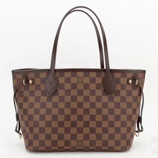 Cheap Louis Vuitton N51109 Neverfull PM Shoulder Bag Damier Ebene Canvas