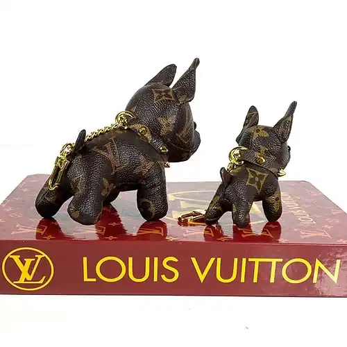 Cheap Louis Vuitton Dog Charm Keychain