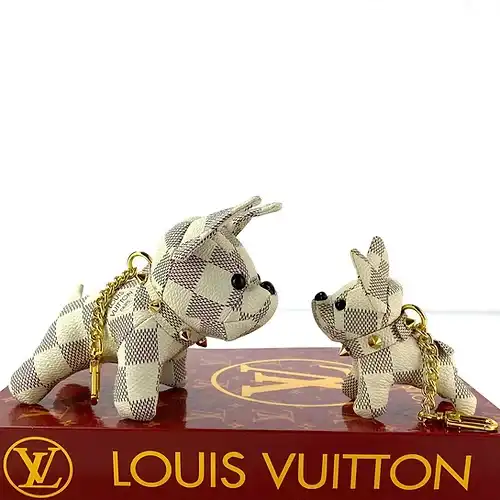 Cheap Louis Vuitton Dog Charm Keychain