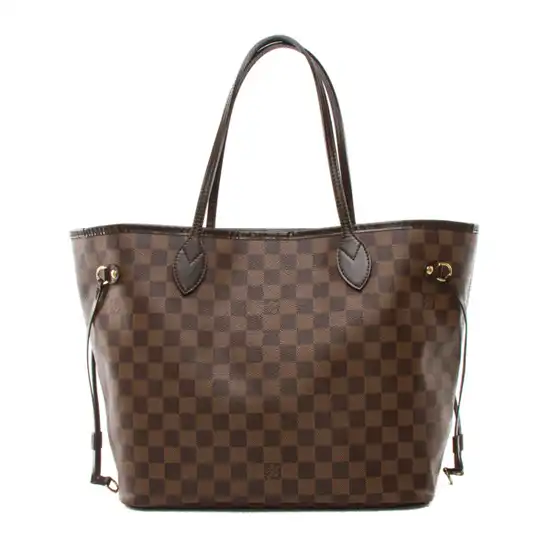 Affordable Louis Vuitton N51105 Neverfull MM Shoulder Bag Damier Ebene Canvas