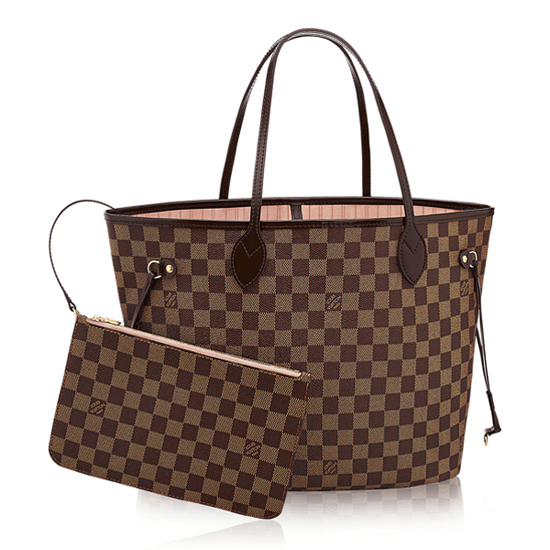 Lvlenka Louis Vuitton N41603 Neverfull MM Shoulder Bag Damier Ebene Canvas