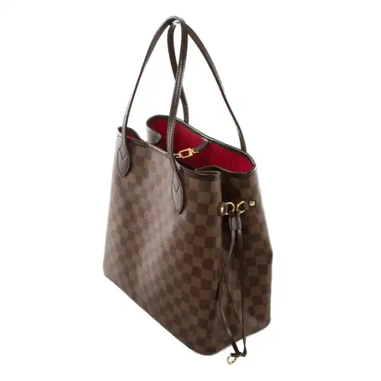 Affordable Louis Vuitton N51105 Neverfull MM Shoulder Bag Damier Ebene Canvas