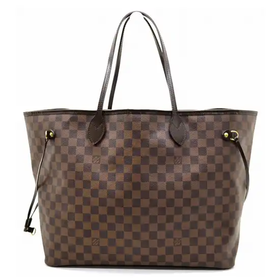 Affordable Louis Vuitton N51106 Neverfull GM Shoulder Bag Damier Ebene Canvas