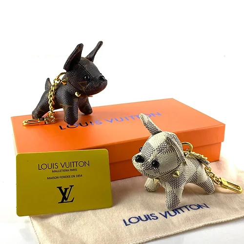 Lvlenka Louis Vuitton Dog Charm Keychain