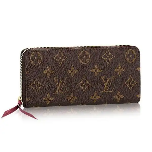 Louis Vuitton Monogram Canvas Clemence Wallet M60742 Fuchsia