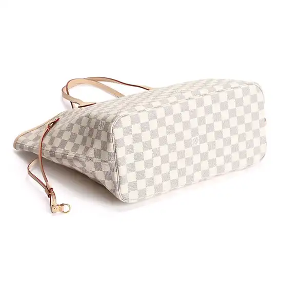 Cheap Louis Vuitton N51107 Neverfull MM Shoulder Bag Damier Azur Canvas