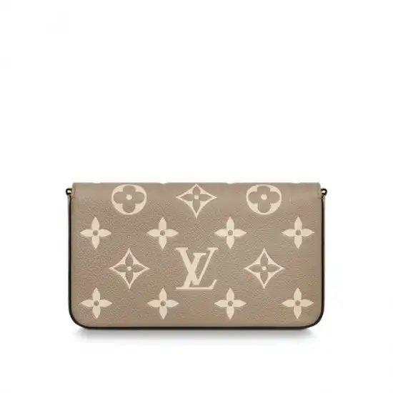 Cheap Louis Vuitton Félicie Pochette Gray M69977 Black M80482