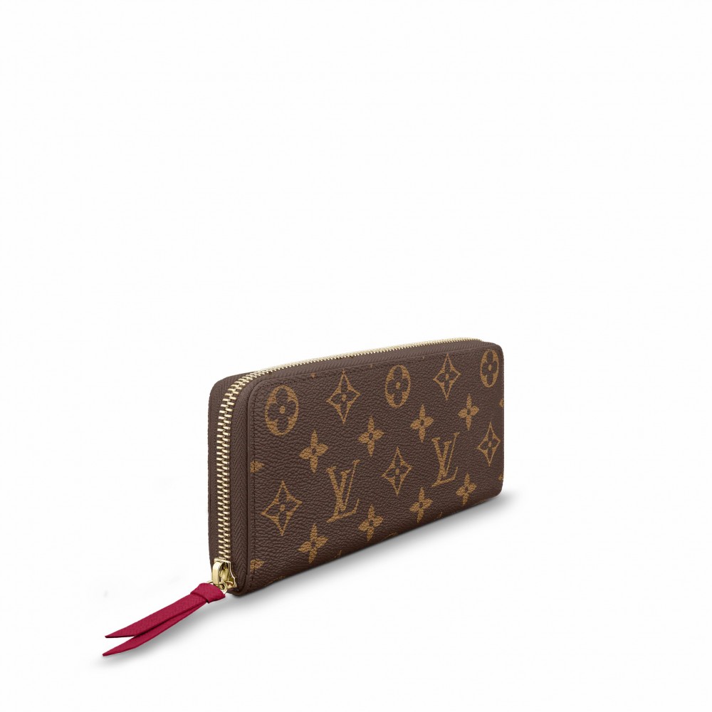 Louis Vuitton Monogram Canvas Clemence Wallet M60742 Fuchsia