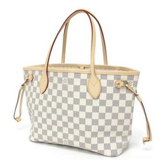 Lvlenka Louis Vuitton N51110 Neverfull PM Shoulder Bag Damier Azur Canvas