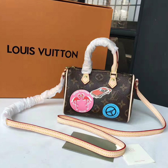 Lvlenka Louis Vuitton M62208 Nano Speedy Crossbody Bag Monogram Canvas