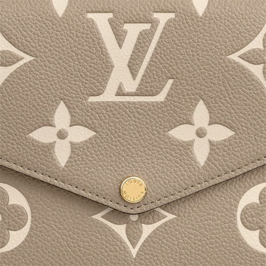 Lvlenka Louis Vuitton Félicie Pochette Gray M69977 Black M80482