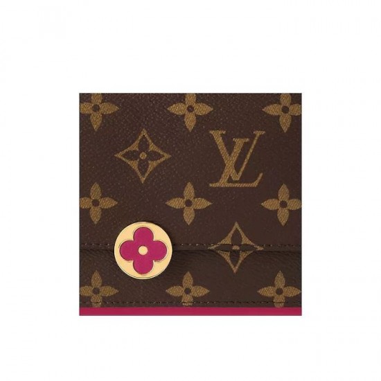 Louis Vuitton Flore Wallet Pink M67405 Fuchsia M64585