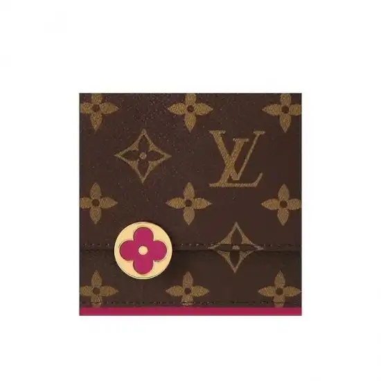 Cheap Louis Vuitton Flore Wallet Pink M67405 Fuchsia M64585