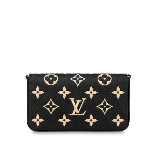 Cheap Louis Vuitton Félicie Pochette Gray M69977 Black M80482